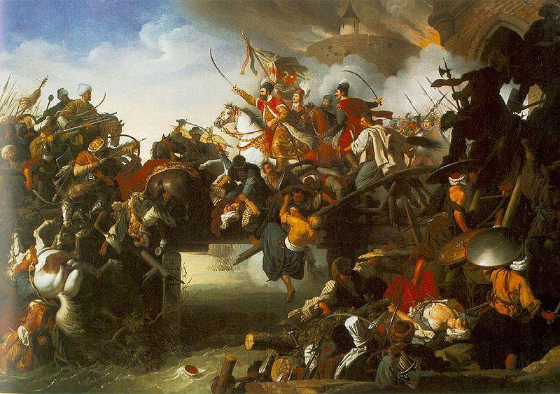 Johann Peter Krafft Zrenyis Charge from the Fortress of Szigetvar Norge oil painting art